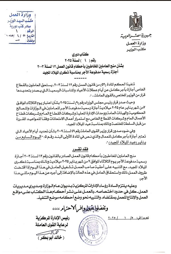 وزير القوى العامله 